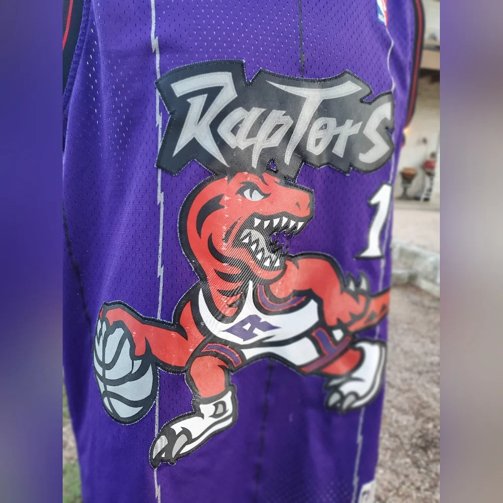 Adidas Hardwood Classics Purple Toronto Raptors Jersey Dino Vince Carter 15 +2 L